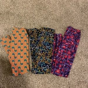 New, never worn, OS, LuLaRoe leggings lot of 3